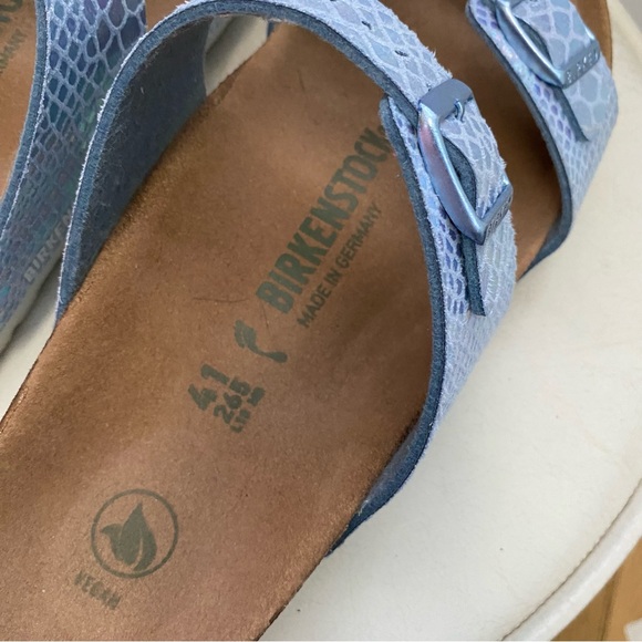 Birkenstock Blue Iridescent Scale Print - Picture 3 of 5